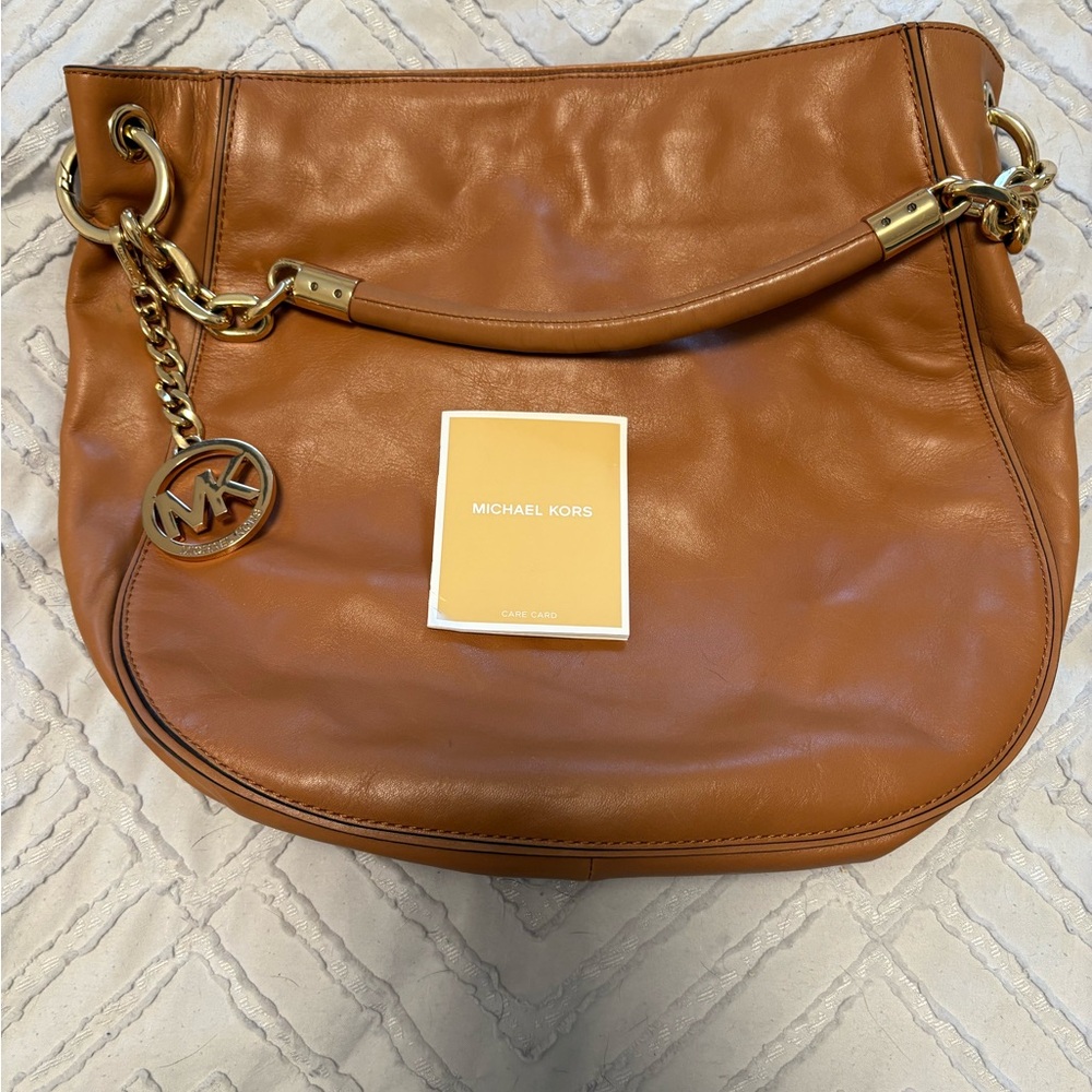 Michael Kors Tan Leather Shoulder Bag
